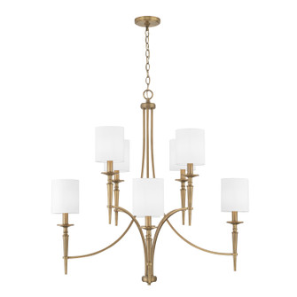 Abbie Eight Light Chandelier in Aged Brass (65|442681AD701)