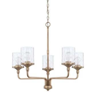 Colton Five Light Chandelier in Aged Brass (65|428851AD451)