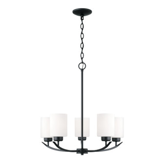 Dixon Five Light Chandelier in Matte Black (65|415251MB338)