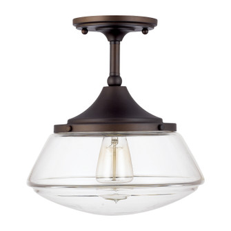 Schoolhouse One Light Semi-Flush Mount in Burnished Bronze (65|3533BB134)