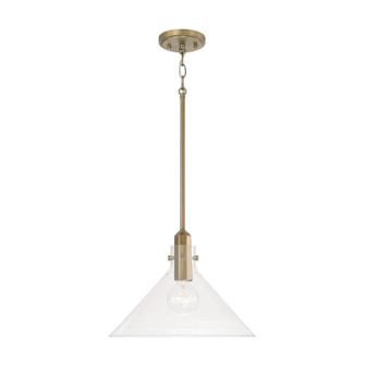 Greer One Light Pendant in Aged Brass (65|345811AD)