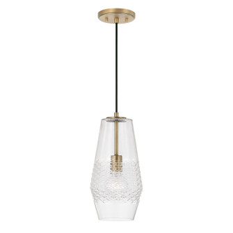 Dena One Light Pendant in Aged Brass (65|345011AD)