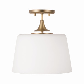 Presley One Light Semi-Flush Mount in Aged Brass (65|248911AD)