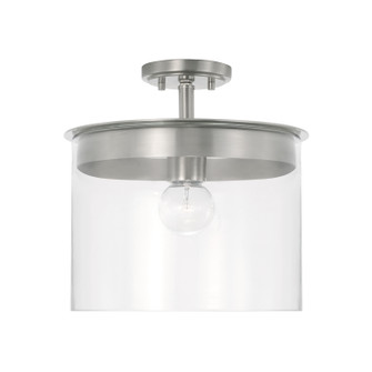 Mason One Light Semi-Flush Mount in Brushed Nickel (65|246812BN)