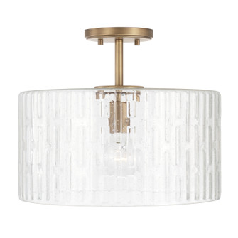 Emerson One Light Semi-Flush Mount in Aged Brass (65|241311AD)