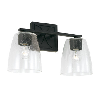 Sylvia Two Light Vanity in Matte Black (65|142321MB488)