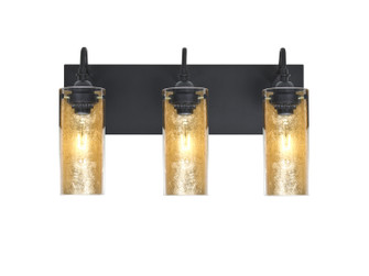 Duke Three Light Wall Sconce in Black (74|3WGDUKEGFBK)