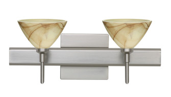 Domi Two Light Wall Sconce in Satin Nickel (74|2SW174383SNSQ)