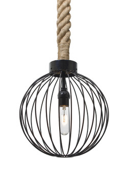 Sultana Rope One Light Pendant in Black (74|1JTSULTANAGBK)