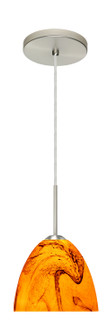 Sasha One Light Pendant in Satin Nickel (74|1BT7572HBLEDSN)