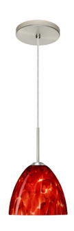 Sasha One Light Pendant in Satin Nickel (74|1BT757241MEDSN)