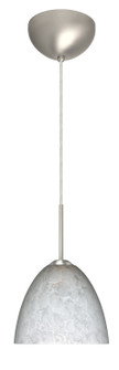 Sasha One Light Pendant in Satin Nickel (74|1BC757219HALSN)