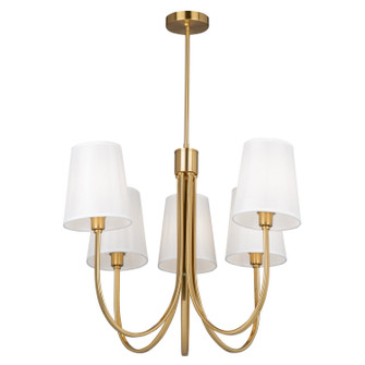 Rhythm Five Light Chandelier in Brushed Gold (78|SC13335BG)