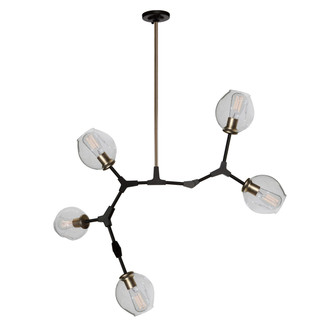 Organic Five Light Chandelier in Vintage Brass (78|JA14025VB)