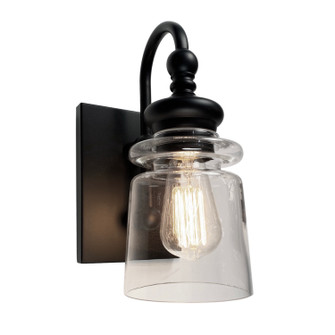 Castara One Light Wall Sconce in Black & Brass (78|AC11591BK)