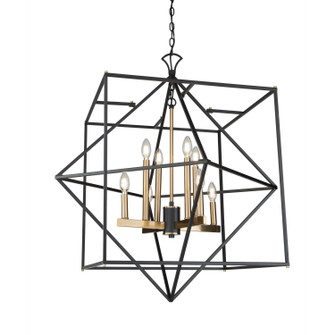 Roxton 12 Light Chandelier in Matte Black & Harvest Brass (78|AC11208)