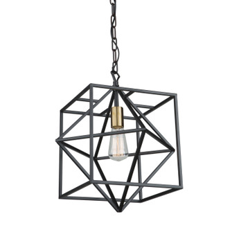 Artistry One Light Pendant in Matte Black & Harvest Brass (78|AC11201)
