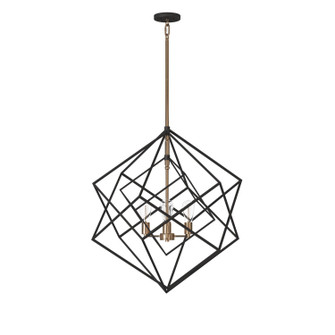 Artistry Three Light Flush Mount in Matte Black & Harvest Brass (78|AC11114)