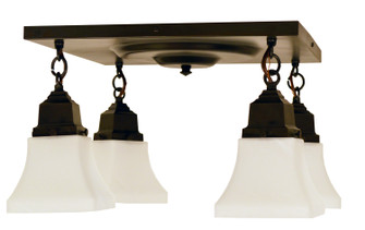 Ruskin Four Light Ceiling Mount in Mission Brown (37|RCM4MB)