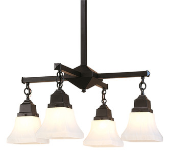 Ruskin Four Light Chandelier in Mission Brown (37|RCH4MB)