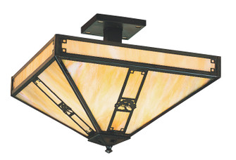 Pasadena Four Light Ceiling Mount in Rustic Brown (37|PIH16EFRB)