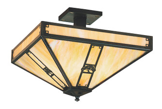 Pasadena Four Light Ceiling Mount in Rustic Brown (37|PIH11OGWRB)