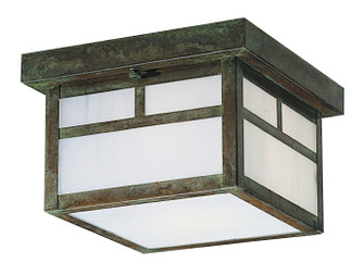 Mission Two Light Flush Mount in Rustic Brown (37|MCM8EFRB)