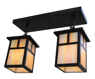 Mission Two Light Ceiling Mount in Rustic Brown (37|MCM52EMRB)