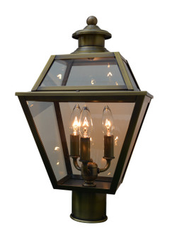 Inverness Three Light Post Mount in Antique Copper (37|INP10GRCSAC)