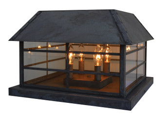 Hampton Four Light Column Mount in Slate (37|HAC16GWS)