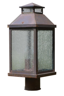 Canterbury Three Light Post Mount in Rustic Brown (37|CAP9WORB)