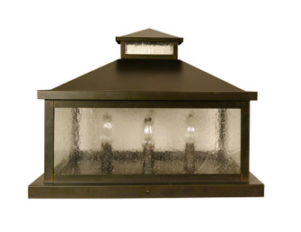 Canterbury Four Light Column Mount in Rustic Brown (37|CAC16WORB)