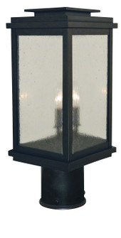 Bournemouth Two Light Post Mount in Satin Black (37|BOP8DDBK)