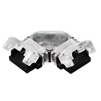 Tape Light Accessories Heavy Duty Snap ''L'' Connector in White/Clear (303|TL2SPLLHD)