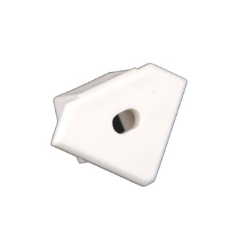 Premium Extrusions End Cap With Wire Feed Hole in White (303|PEAA45FEED)