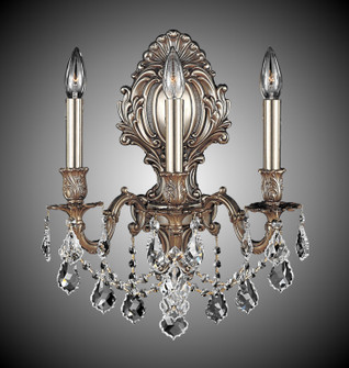 Wall Sconce Three Light Wall Sconce in Polished Brass w/Black Inlay (183|WS9425O12GST)