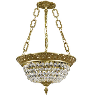 Corinthian Three Light Pendant in Polished Brass w/Umber Inlay (183|PD8212P01G)