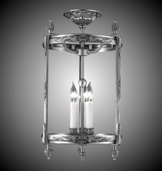 Lantern Three Light Flush Mount in Polished Brass w/Black Inlay (183|LTFM211312GST)