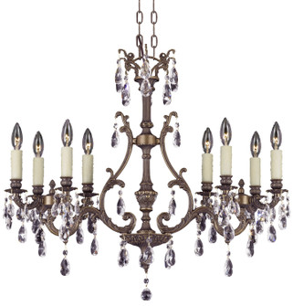 Chateau Eight Light Island Pendant in Polished Brass w/Black Inlay (183|IL96712OLN12GST)
