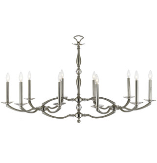 Kensington Ten Light Island Pendant in Polished Brass w/ Old Brass Accents (183|IL534732G36GST)