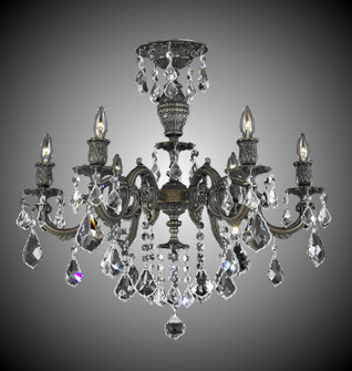 Marlena Six Light Flush Mount in Antique Silver (183|FM9743OLN10G)