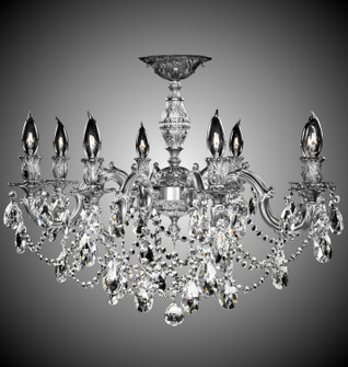 Rosetta Eight Light Flush Mount in Silver (183|FM9541ATK08G)