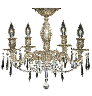 Rosetta Five Light Flush Mount in Antique Silver (183|FM9511ATK10G)