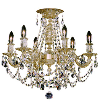 Biella Six Light Flush Mount in French Gold Glossy (183|FM9203ATK03G)