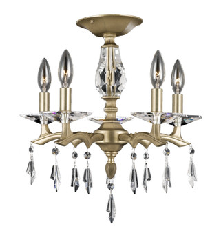 Kaya Five Light Flush Mount in Old Bronze Satin w/Pewter Accents (183|FM5522G35S37GST)