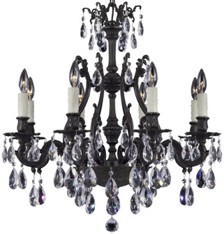 Chateau Eight Light Chandelier in Aged Bronze satin (183|CH9632ATK13SST)
