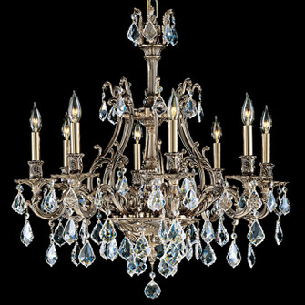 Chateau Eight Light Chandelier in Polished Brass w/Black Inlay (183|CH9632A12GST)
