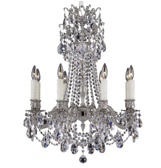 Biella Eight Light Chandelier in Antique White Glossy (183|CH9238O04GPI)