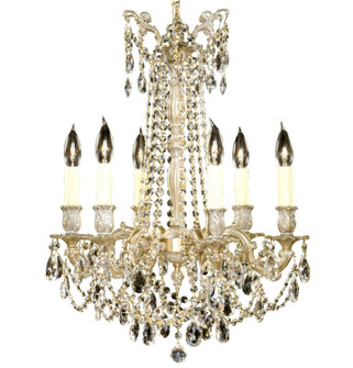 Biella Six Light Chandelier in Satin Nickel (183|CH9228O07GPI)