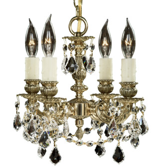 Biella Four Light Chandelier in Polished Brass w/Black Inlay (183|CH9102ALN12GST)
